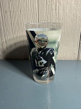 Tom Brady 6X Super Bowl Champion New England Patriots Beer Glass